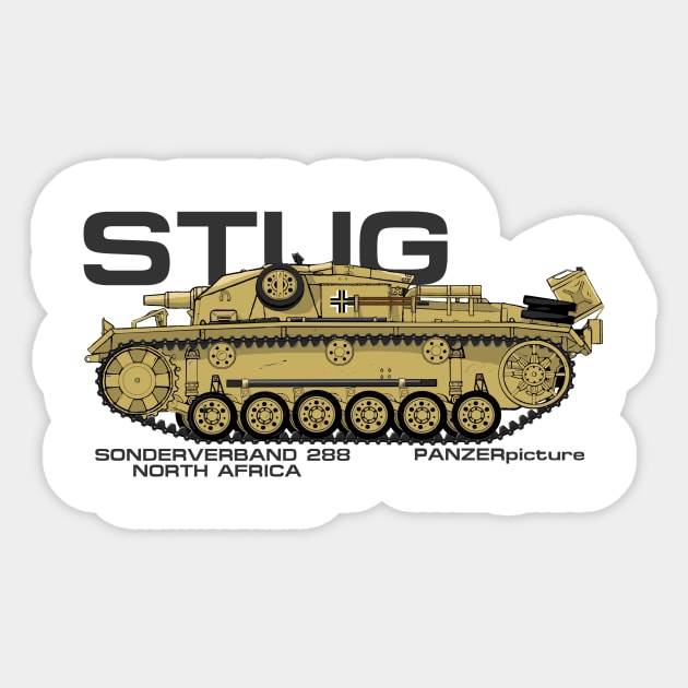 StuG III Ausf D - Sonderverband 288 Sticker by Panzerpicture